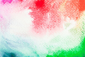 Abstract pink watercolor on white background.The color splashing in the paper.It is a hand drawn.