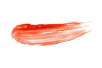 Red paint brush for background.
