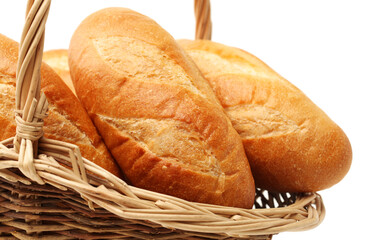 crusty mini baguettes on white surface