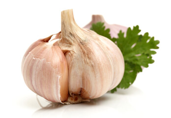 garlic isolated on white background