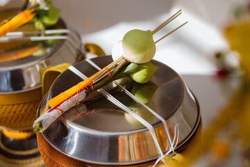 Thai Lotus, Incense Stick, Monk's alms-bowl