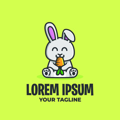 AWESOME CUTE RABBIT LOGO TEMPLATE