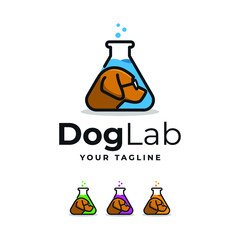 AWESOME DOG LAB LOGO TEMPLATE