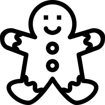 Gingerbread Outline Icon