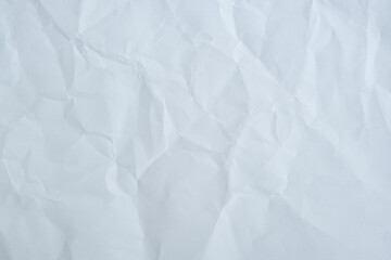 Texture of white recycle crumpled paper, copy space for text.