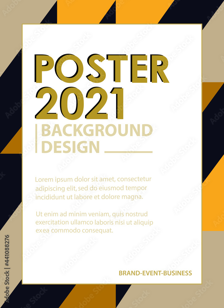 Poster vector blank poster design template. abstract frames background with place for text.