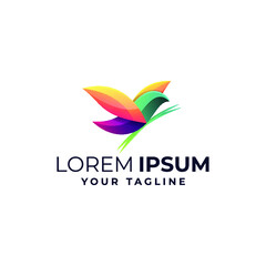 AWESOME GRADIENT BIRD LOGO TEMPLATE