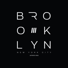 Brooklyn vector illustration and typography, perfect for t-shirts, hoodies, prints etc.