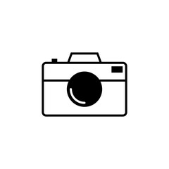 camera flat icon vector illustration