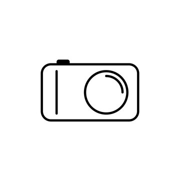 camera flat icon vector illustration