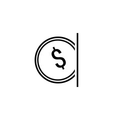 coin flat icon vector illustration
