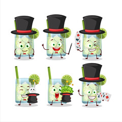 A guaro Magician cartoon character perform on a stage