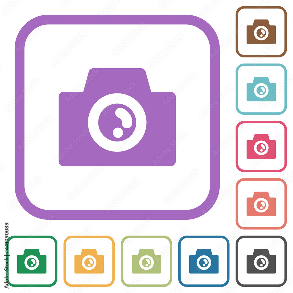 Poster camera solid simple icons