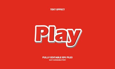 Editable text effect play title style