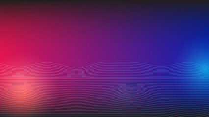 abstract white curve with lighting effect on red and blue gradient color background with copy space for technology and futuristic element design