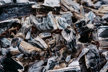 close up of charcoal grill