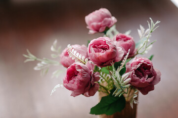 bouquet of pink roses