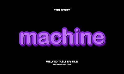 Editable text effect machine title style