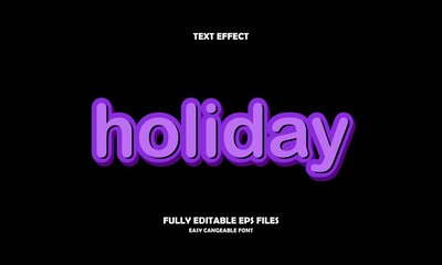Fototapeta premium Editable text effect holiday title style