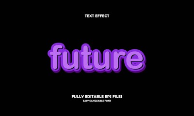 Editable text effect future title style