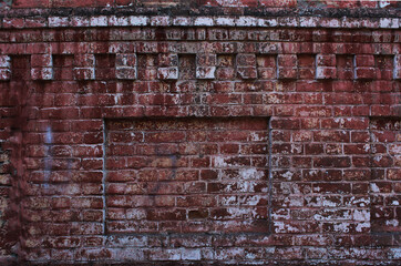 Brick wall. Can be used as a background, design element, copy space.