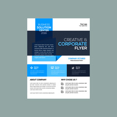 Corporate flyer brochure template vector design