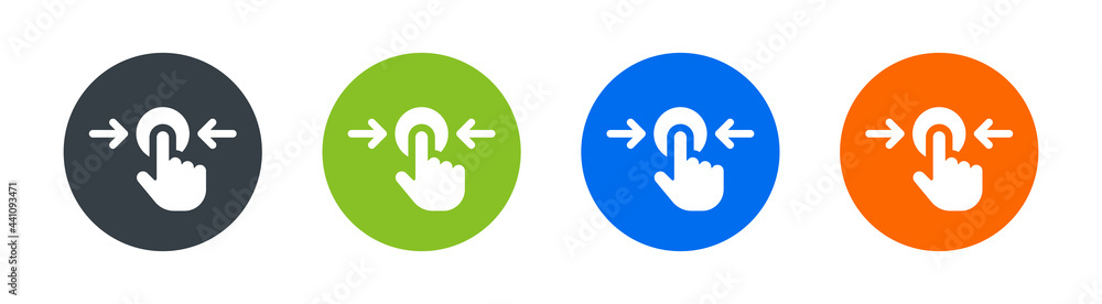 Poster push button icon vector illustration.
