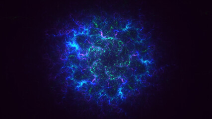 3D rendering abstract round light background