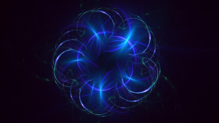 3D rendering abstract round light background