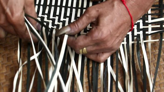 basket weave, black white, craft, handmade