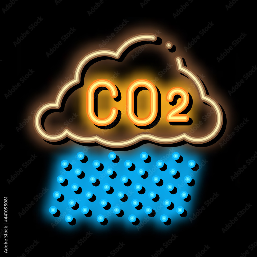 Poster acid rain neon light sign vector. Glowing bright icon acid rain sign. transparent symbol illustration