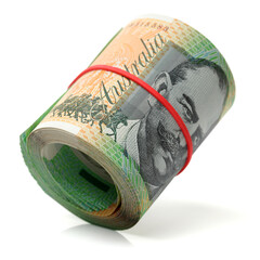 Australia Dollar, Bank note of Australia on white background