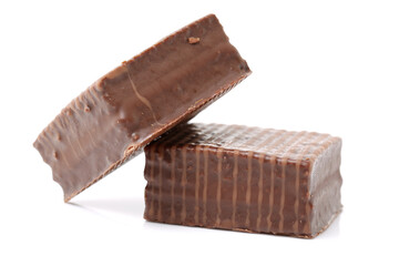 chocolate cake on white background 