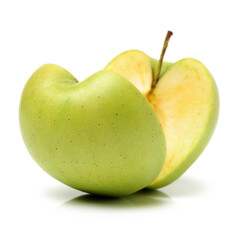 Green apples isolated on white background