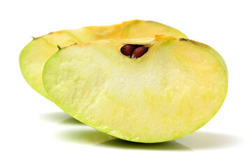 Green apples isolated on white background