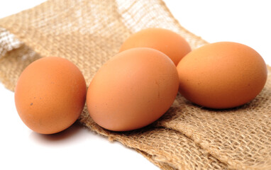 Egg collection isolated on white background