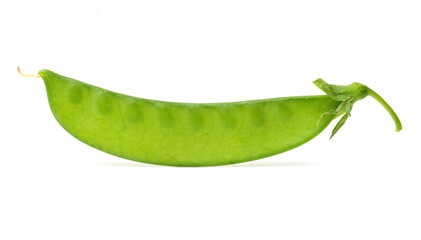 Snow peas isolated on white background