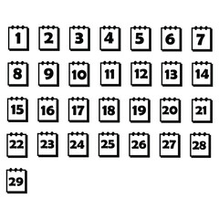 Calendar icon vector, flat design best vector icon. One month 31 days. Can be edited and changed colors.