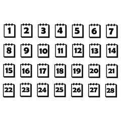 Calendar icon vector, flat design best vector icon. One month 31 days. Can be edited and changed colors.