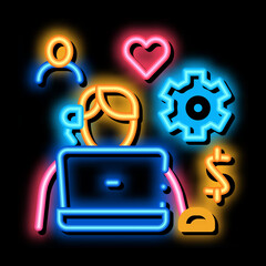 film director neon light sign vector. Glowing bright icon film director sign. transparent symbol illustration