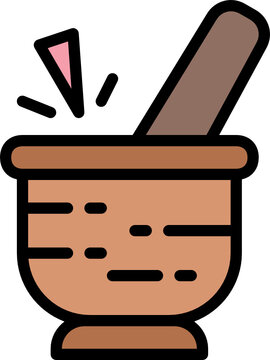 recommend clip art: mortar color outline icon