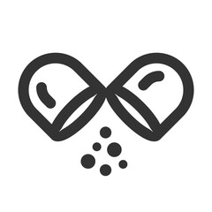 Pills and drugs vector line style single icon