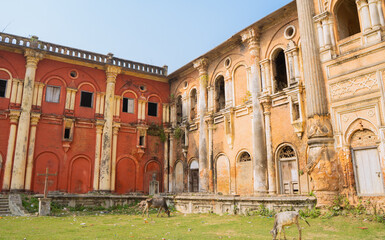 Old architecture of Raj Palace located at Rajnagar, Built by Darbhanga Maharaj, Madhubani, Bihar tourism