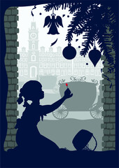 Illustrations on the theme of the fairy tale "The Little Match Girl"by Hans Christian Andersen.