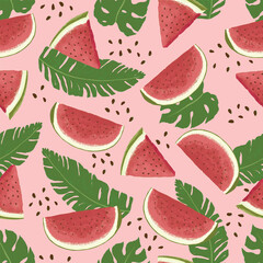 Watermelon Illustration Seamless pattern design