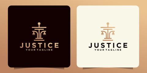 creative justice law logo template design
