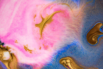 Beautiful acrylic color abstract background. Colored marble mixed ink abstraction