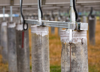 Iron support for solar photovoltaic panel