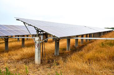 Solar photovoltaic cell panel constructed by cement pillar