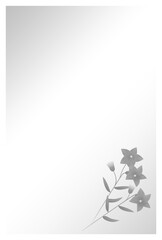 Obraz premium 喪中はがき 桔梗の花